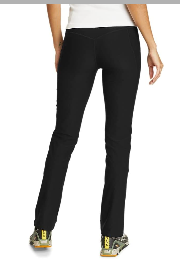 New Eddie Bauer Womens XS Black Trail Tight High-Rise Straight Leg Pants