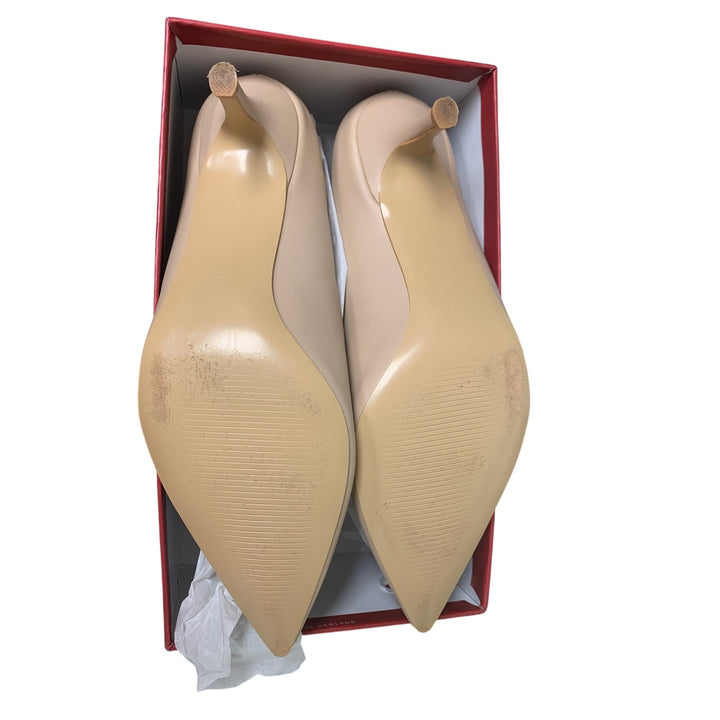 Joy In Love Womens Size 8.5 Tan Nude 2.5" Heel Pointy Toe Slide On Pumps Shoes