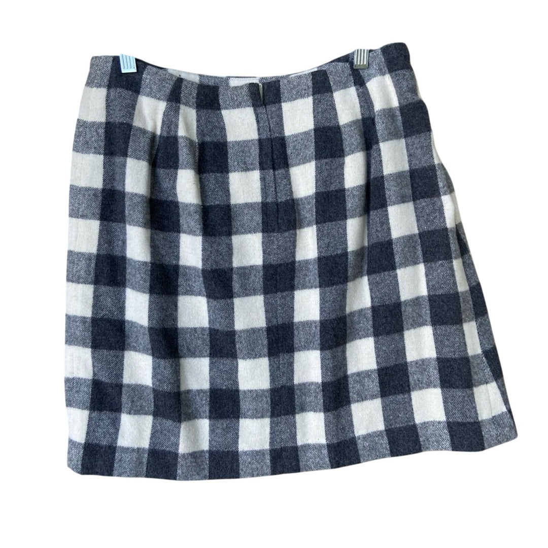 NWT New Leslie Fay Sportswear Womens Size 14 Plaid Wool Blend Lined Mini Skirt