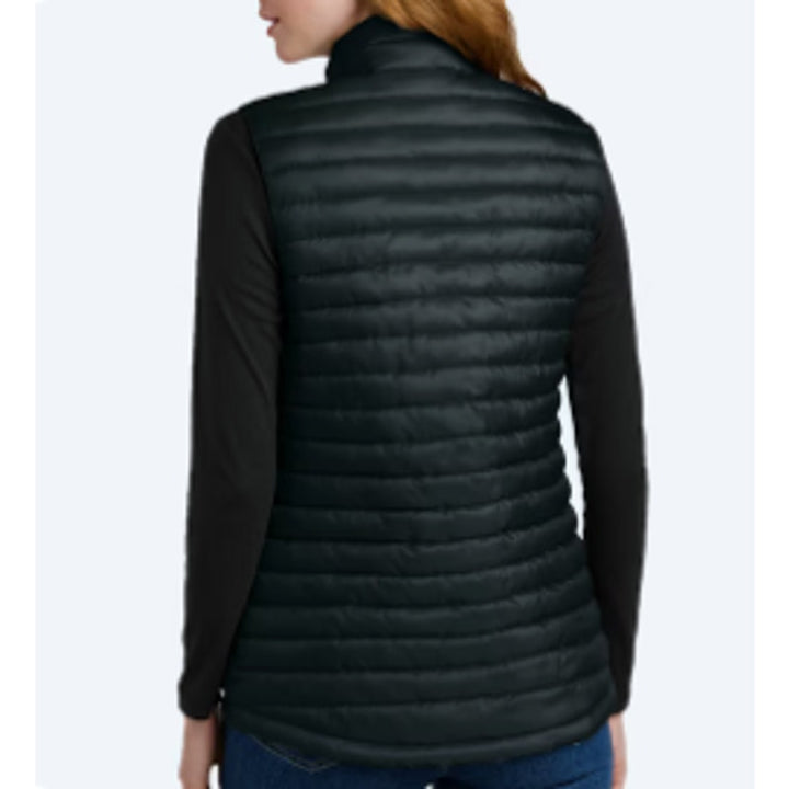 New Eddie Bauer Womens XXL Black Microlight Full Zip 650 FP Down Puffer Vest