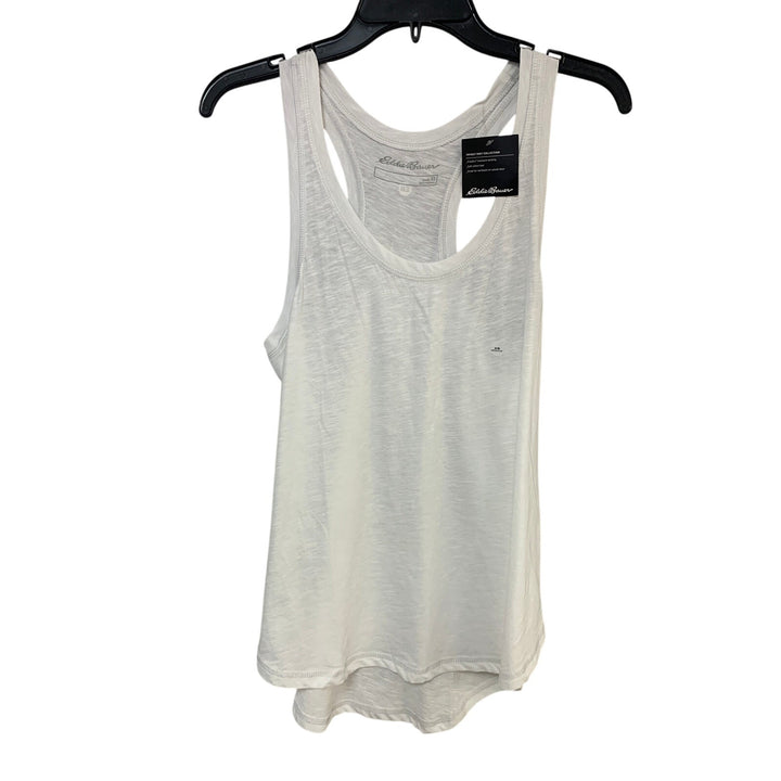 2 New Eddie Bauer Womens XS Peak Blue White Tryout Racerback FastDry Tank Tops