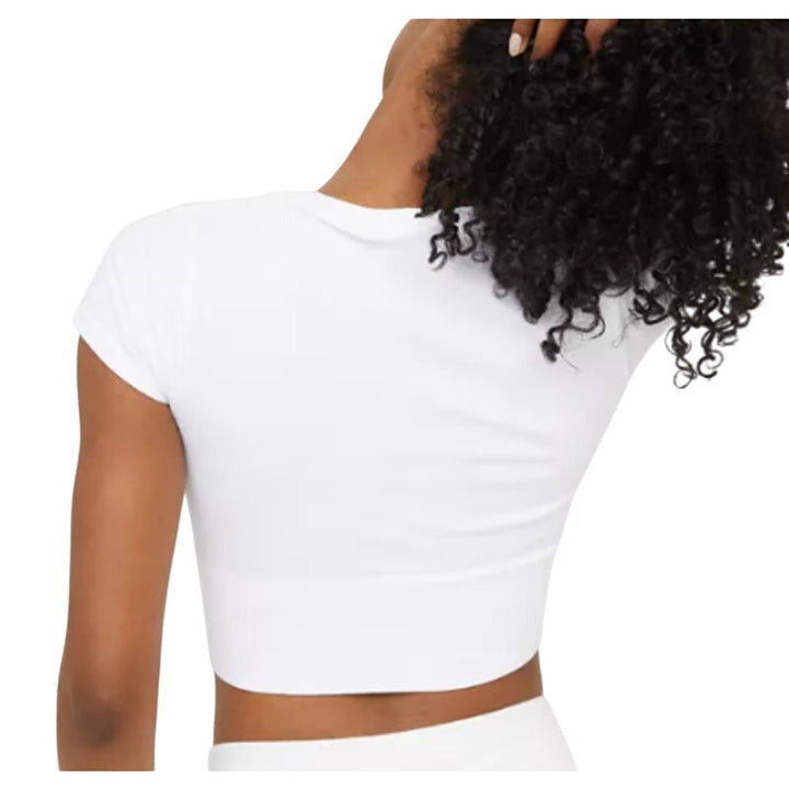 New OFFLINE By Aerie Womens Small White Sidewalk Seamless Cropped T-Shirt