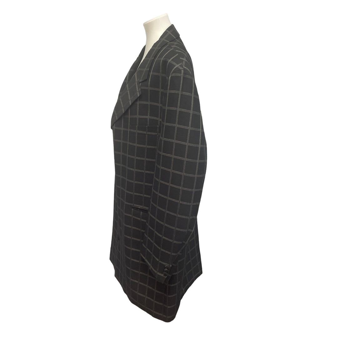Mens 50 Regular Long Sleeve Plaid Button Up Lined Suit Jacket Only