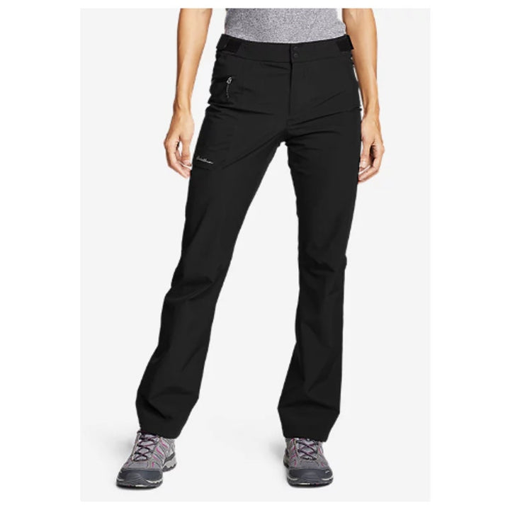 New Eddie Bauer Womens Black Cloud Cap Stretch Waterproof Outdoor Rain Pants