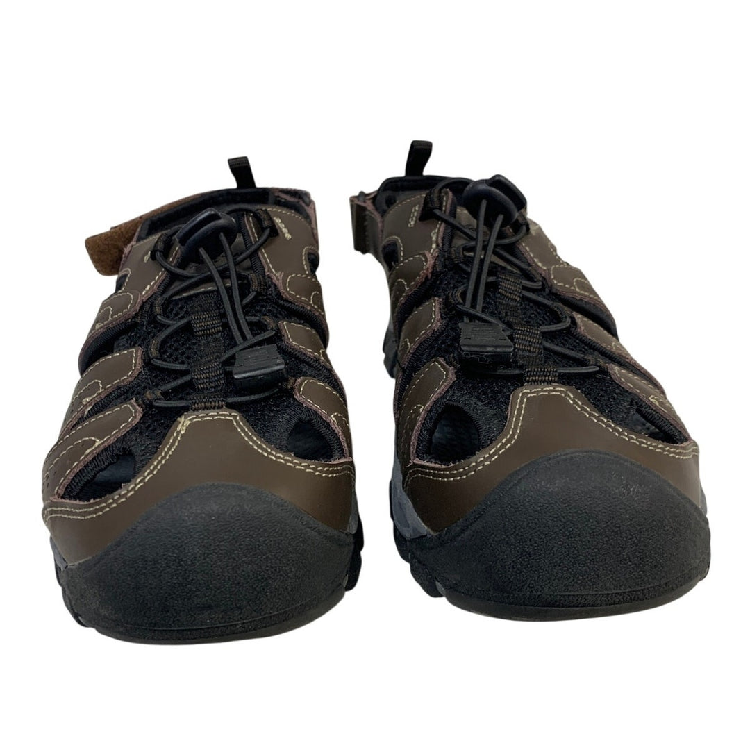 Eddie Bauer Mens Size 9 Brown Sandal Drawstring Lace Adjustable Strap Sandals