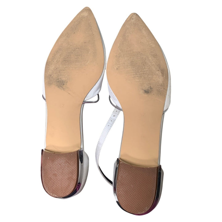Creative Sugar Womens Size 11.5 White 1" Heel Ankle Strap Pointed Toe Shoes