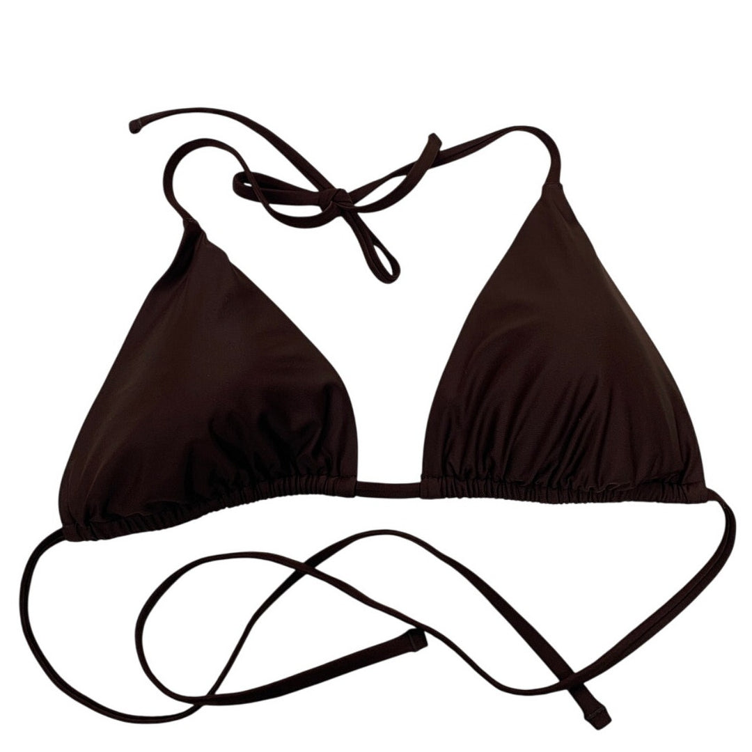 New American Eagle Womens XXL Brown Padded Triangle Bikini Swim Top ONLY