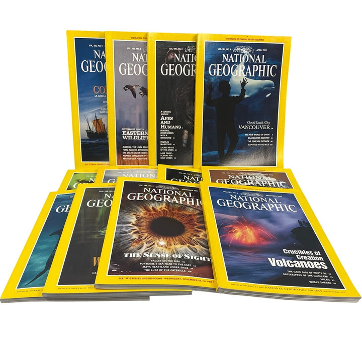 Vintage 1992 National Geographic Magazine FULL Year 12 Issues W Maps Supplements