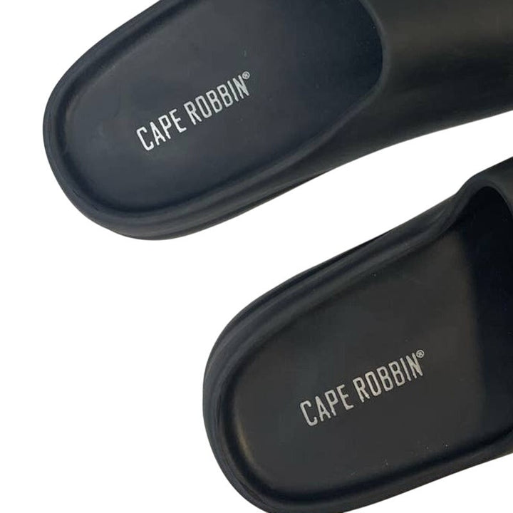 Cape Robbin Womens US Size 9 Soft EVA Foam Black Slide On Comfy Basic Sandals