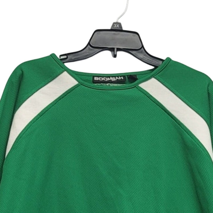 Boombah Mens 3XL Green 100% Polyester Long Sleeve Crew Neck Lined Jersey