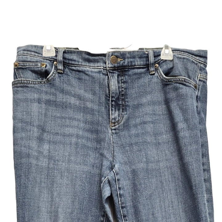 Ralph Lauren Jeans Co. Womens 14 Cotton Elastane Factory Whiskered Denim Jeans