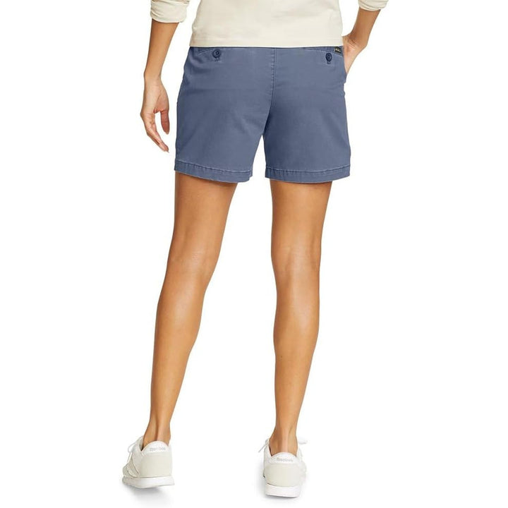 New Eddie Bauer Womens Size 4 Blue Willit Stretch Legend Wash Midrise Shorts