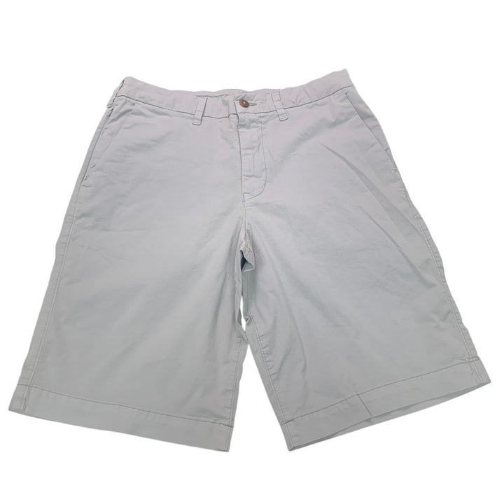 NWT New American Eagle Mens Size 32 Flex Below The Knee Light Gray Khaki Shorts
