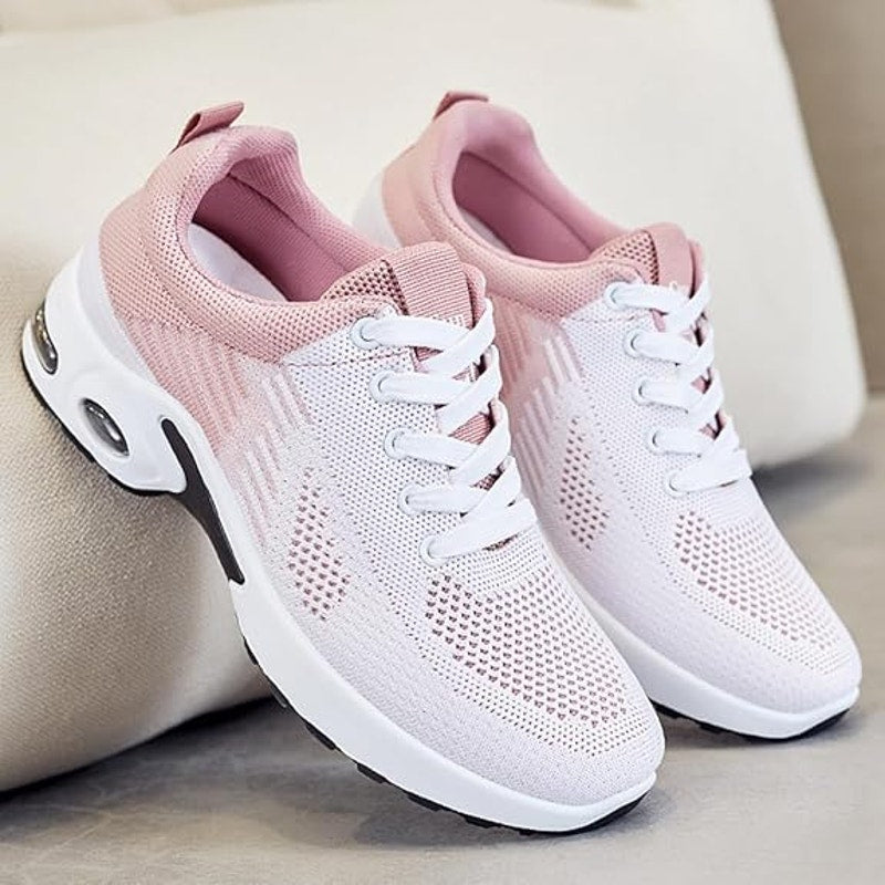 Padgene Womens Size 10.5 Pink Sneakers Lace Up Slip On Closed Round Toe Shoes