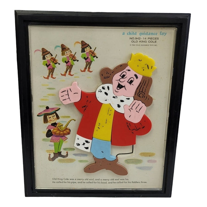 Vintage 1962 Plastic Child Guidance Toy Magnet Old King Cole Puzzle No. 942