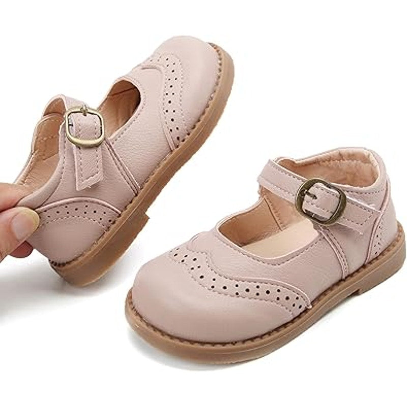 Dadawen Toddler Girls Size 10 Pink Classic Mary Jane Latch &amp; Hook Close Shoes