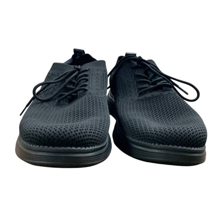 Vilocy Mens Size 15 Black Woven Fabric Lace Up Sneakers Oxfords Business Shoes