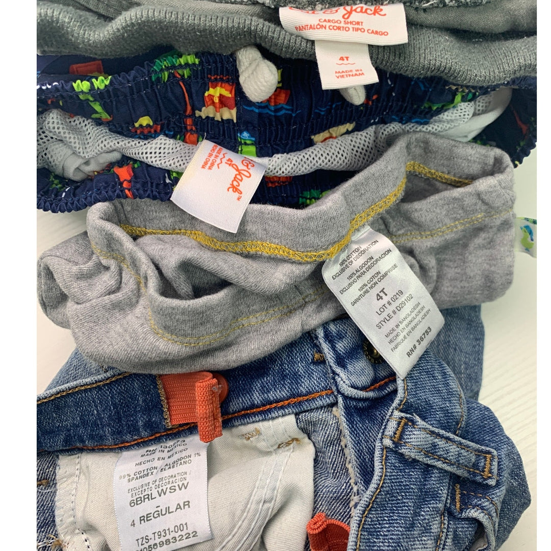 7 Cat &amp; Jack Ruff Hewn Boys 4T Jeans Swim Trunks Shorts Sweatpants Lot
