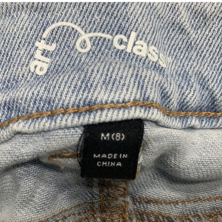 New Art Class Girls Medium Adjustable Waist Factory Distressed Denim Jean Skirt