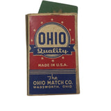 Vintage Wadsworth Ohio Match Company Cardboard Box W Plastic Striking Cover