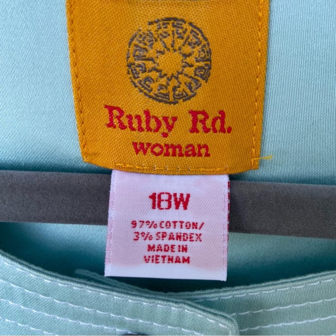 NWT New Ruby Rd Womens 18W Cotton Blend Long Sleeve Button Up Jacket