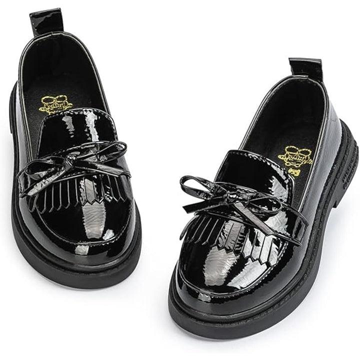 Oamico Toddler Girls Size 10 Black Mary Jane Round Closed Toe Dress Shoes