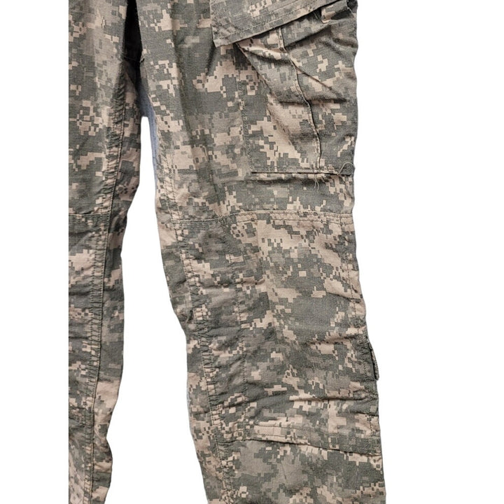 Womens XS Short Camo Drawstring Waist Button Fly Multi Pockets Army Pants