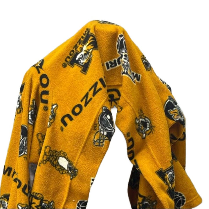 Mizzou University Columbia Missouri Soft Fleece Snuggie Cuddle Sleeved Blanket