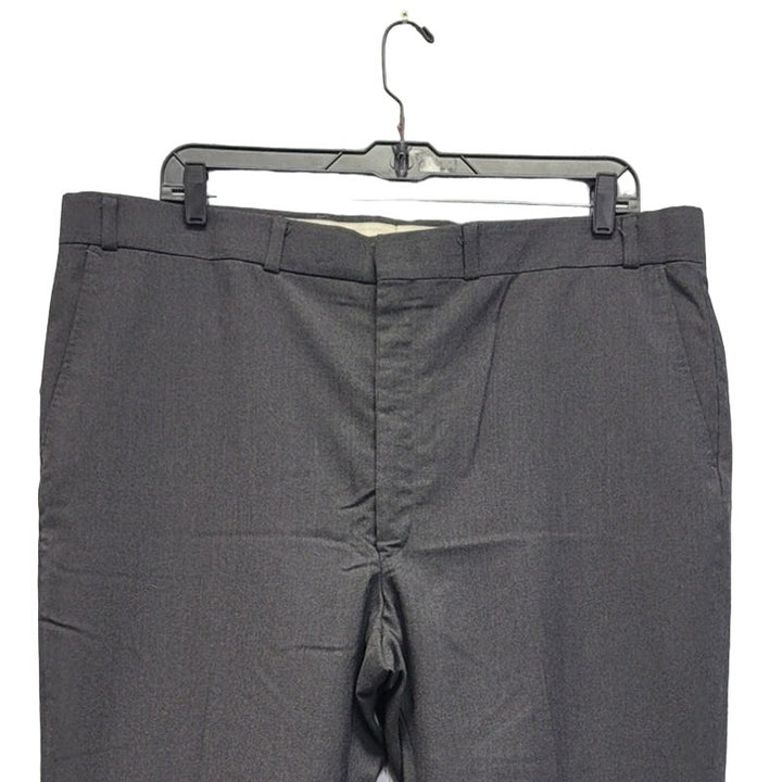 Mens 44 X 30 Charcoal Gray Flat Front Hemmed Dress Pants w Pockets