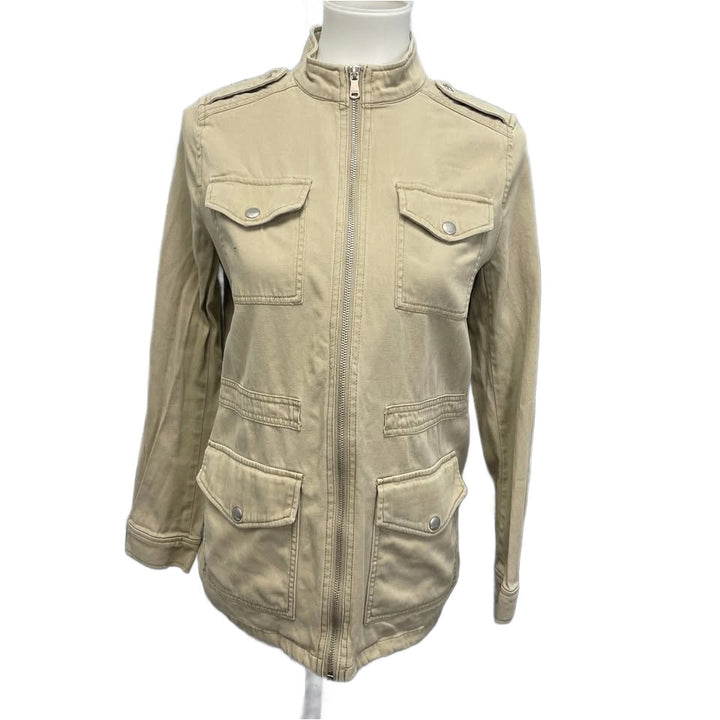 Express Womens XS Full Zip Long Sleeve Cotton Blend Moto Style Jacket w Pockets