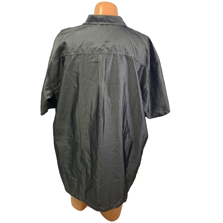Diss Jeans Mens 3XL Nylon Polyester Blend Short Sleeve Button Down Casual Shirt