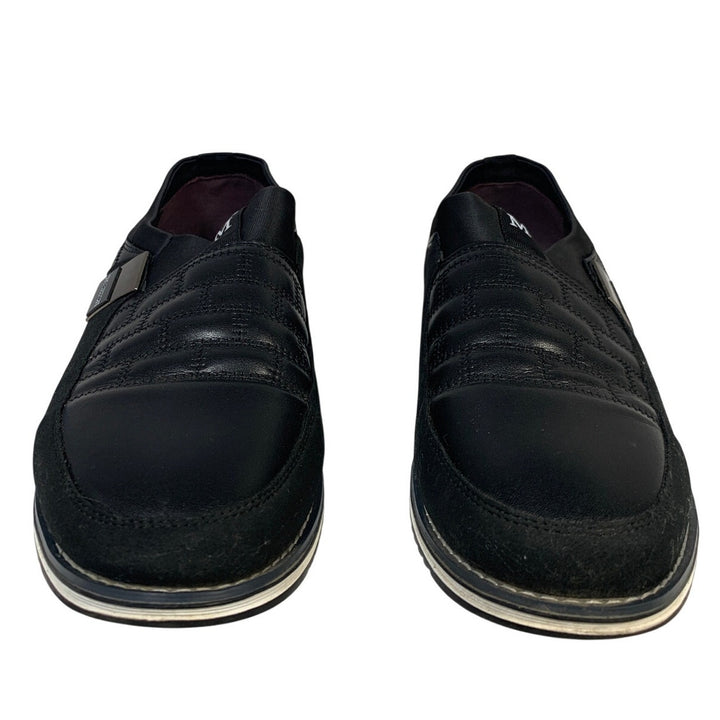 Cosidram Mens Size 11 Black Loafers Slip On Low Top Round Toe Casual Shoes