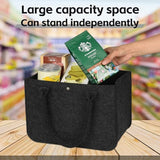 New 2-Pack YueNepenth Black Gray Soft Fabric Reusable 20LShopping Tote Bags