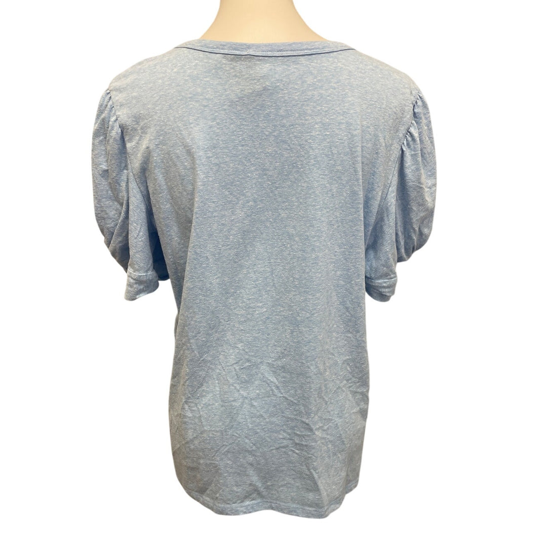 Hand Printed Upcycled Womens Large Bluey Bingo Easter Egg Short Sleeve Tee