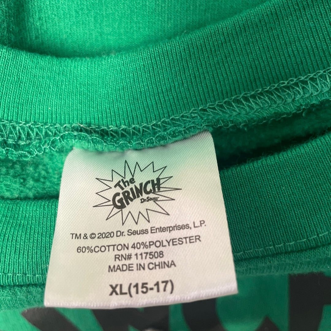 Dr Suess The Grinch Womens XL Christmas Long Sleeve Crew Neck Sweatshirt