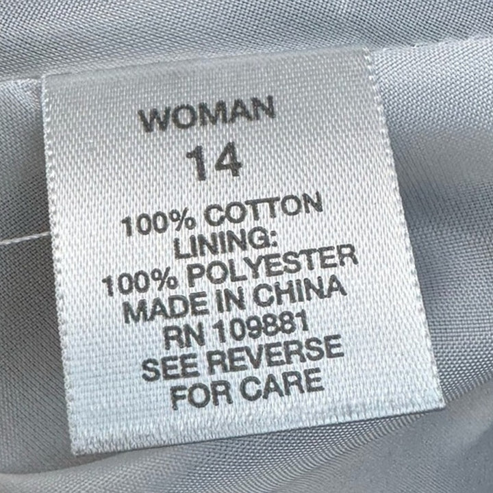 Dress Barn Women Size 14 Polka Dot Lined V Neck Thin Strap A Line Dress