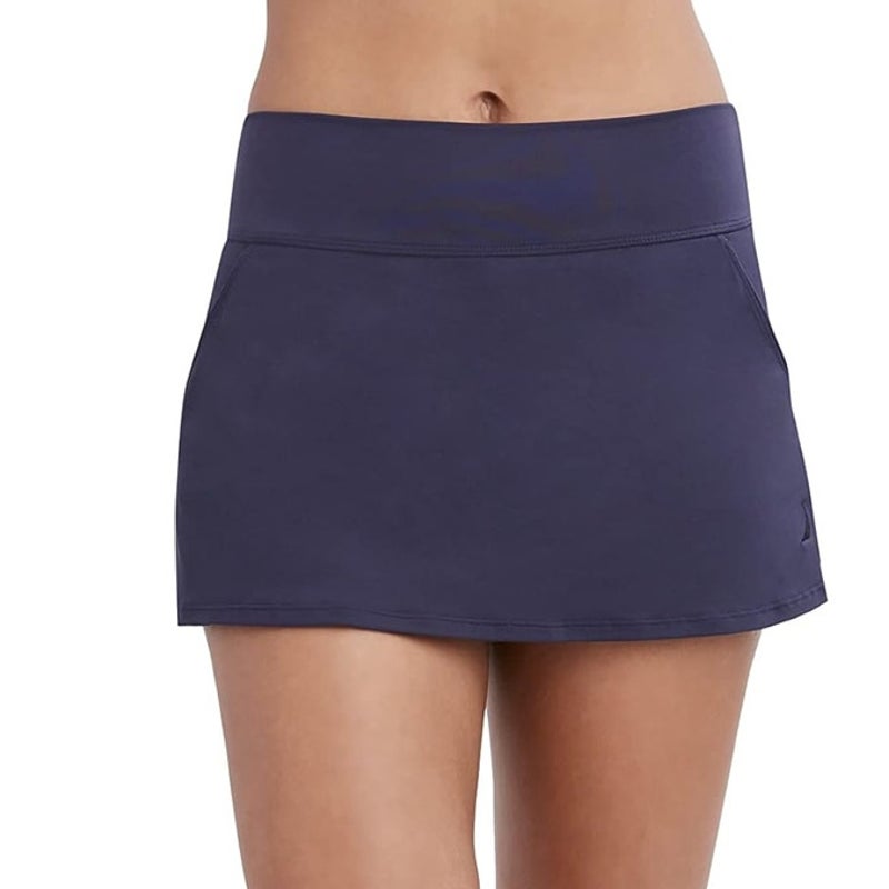 NWT New Nautica Swim Womens Medium Deep Sea Navy Swim Skort ONLY w Pockets