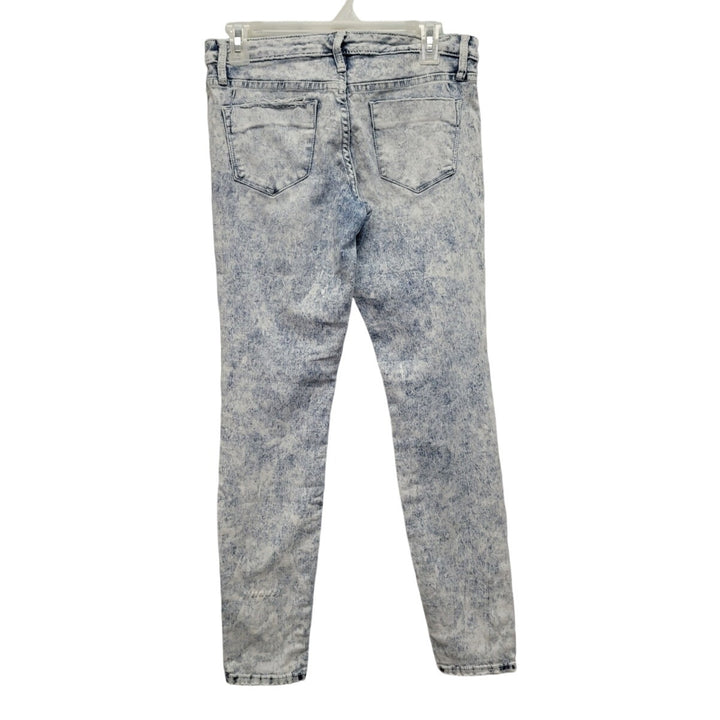 Massimo Womens 4 PolyCotton Spandex Factory Distressed Mid Rise Denim Leggings