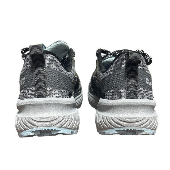 Hi-Tec Womens Size 6.5 Black Gray Spotted Lace Up Comfort Athletic Tennis Shoes