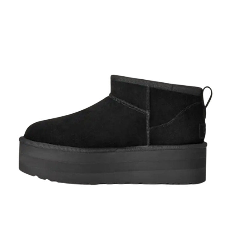 New In Box UGG Womens Size 9 Classic Mini Platform Suede Slide On Winter Boots