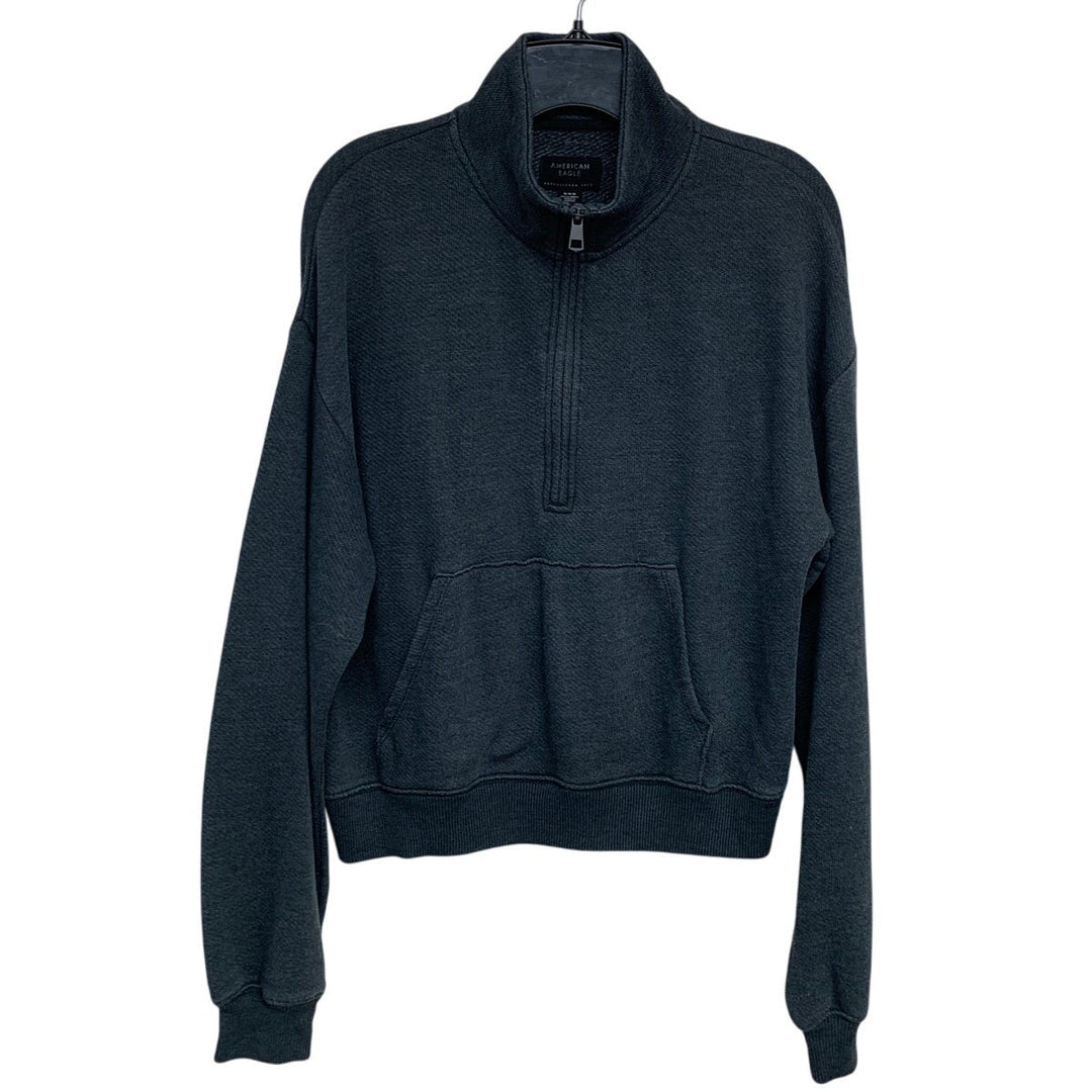 New American Eagle Womens Medium Long Sleeve Quarter Zip Pullover Sweatshirt