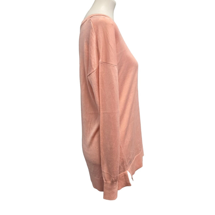New Poof Apparel Womens Large Cotton Blend Long Sleeve Shoulder Cut Out Shirt