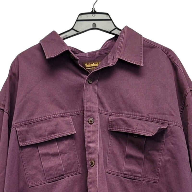 Timberland Mens XXL 100% Cotton Long Sleeve Button Up Shirt w Front Pockets