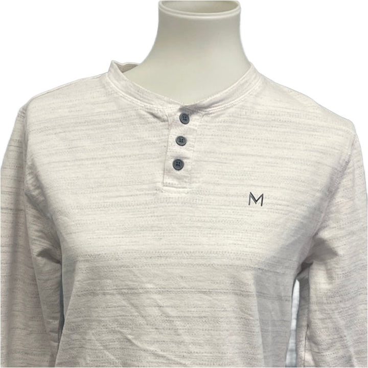 Maven Mens Medium Long Sleeve Three Button PolyCotton Henley Tee Shirt
