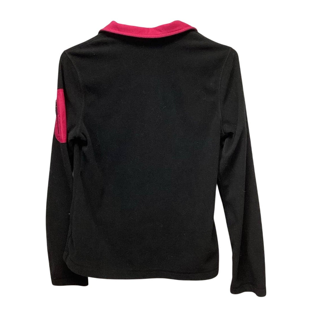 Danskin Now Womens Small Long Sleeve 100% Polyester 1/4 Zip Pullover Arm Pocket