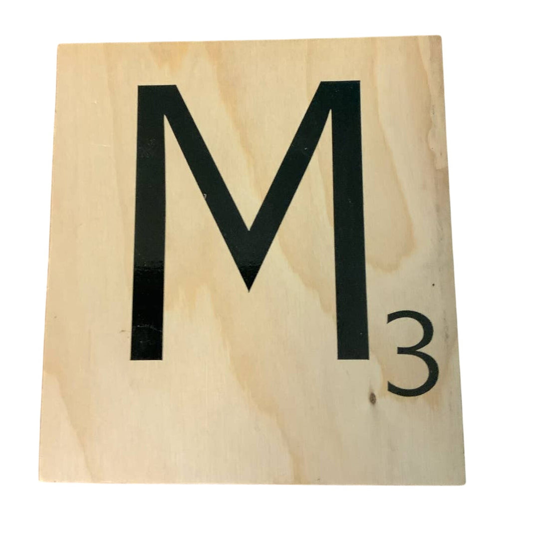New 5" X 5.5" Scrabble Game Letter Wooden Alphabet Tiles Craft Supply Letter
