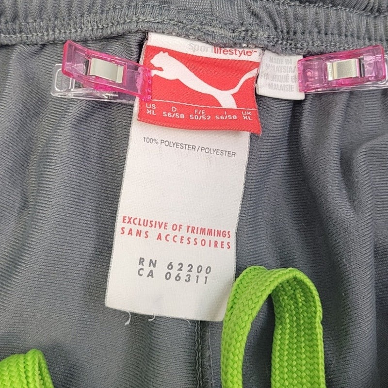 Puma Mens XL 100% Polyester Drawstring Waist Side Stripe Athletic Pants
