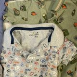 Lot of 6 Boys 18 Mos Thomas Tank Shirt Collared One Piece Shorts Outfits Sets