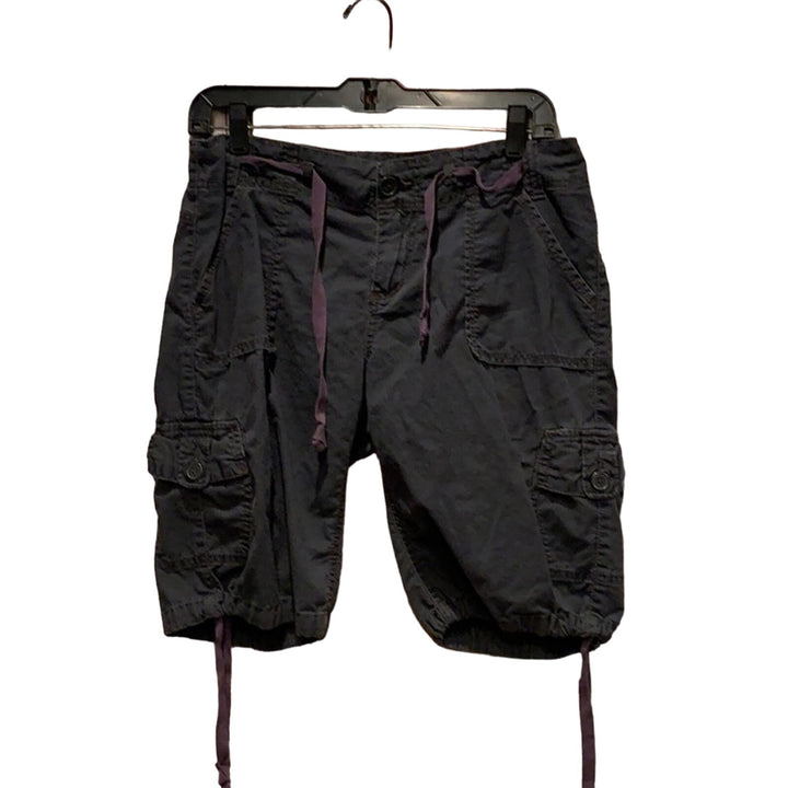 3 Supplies Lee Womens Medium Size 8 Button Fly Cutoff Denim &amp; Black Shorts