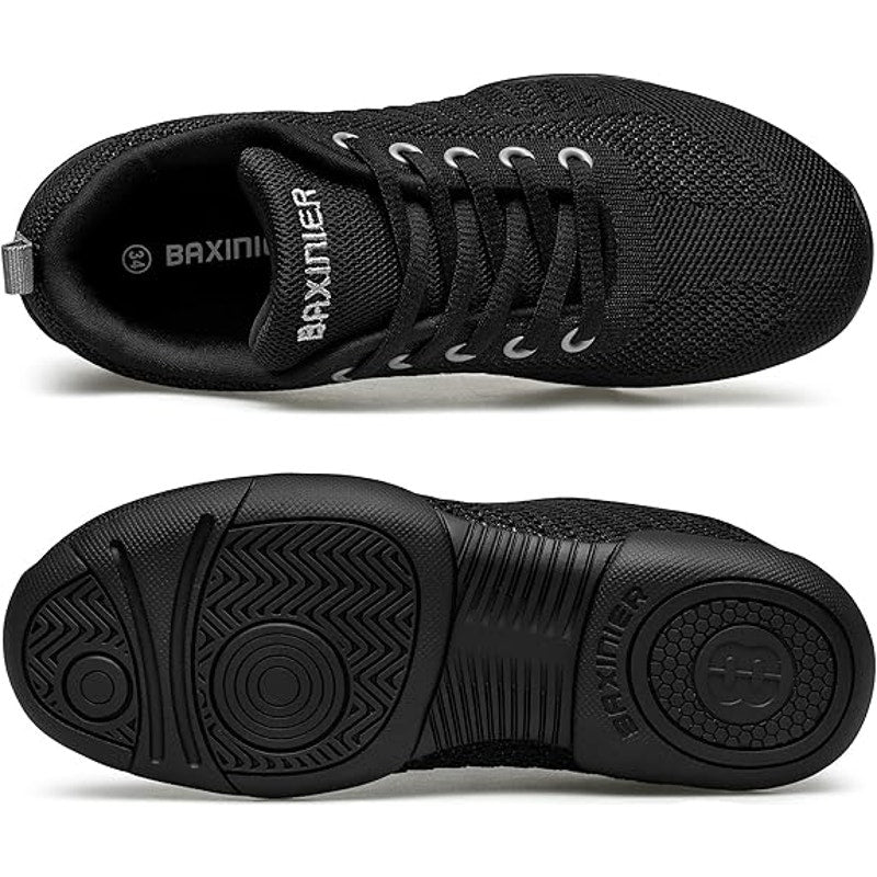 New Baxinier Girls Size 5 Black Lace Up Cheerleading Breathable Athletic Shoes